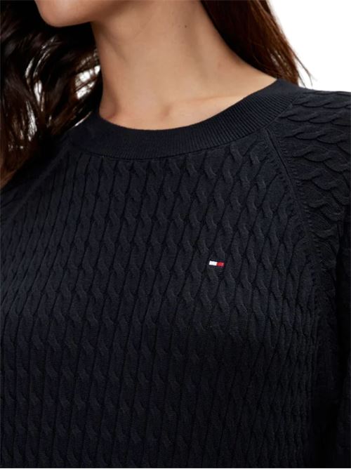 Maglioncino in cotone a trecce Tommy Hilfiger | WW0WW41142DW5